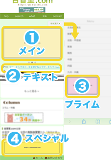 スマホ版トップページ広告掲載位置